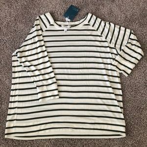 Arnold Three Quarter Sleeve Raglan Knit Top